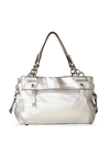 SILVER LEATHER TOTE