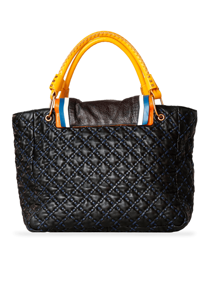 QUILTED LEATHER TOTE