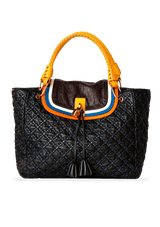 QUILTED LEATHER TOTE