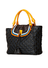 QUILTED LEATHER TOTE