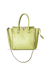 LEATHER ROCKSTUD SATCHEL
