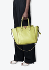 LEATHER ROCKSTUD SATCHEL