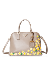 SPAZZOLATO FLOWERS SATCHEL