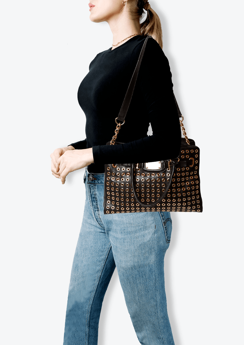 EMBELLISHED SATCHEL BAG