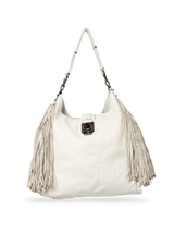 DIMITRI FRINGE IVORY HOBO