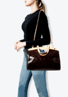 BREA MM VERNIZ AMARANTE LOUIS VUITTON MARROM ORIGINAL