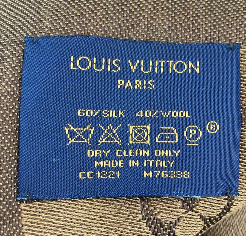 LENÇO LOUIS VUITTON MONOGRAM SCARF MARROM ORIGINAL – Gringa