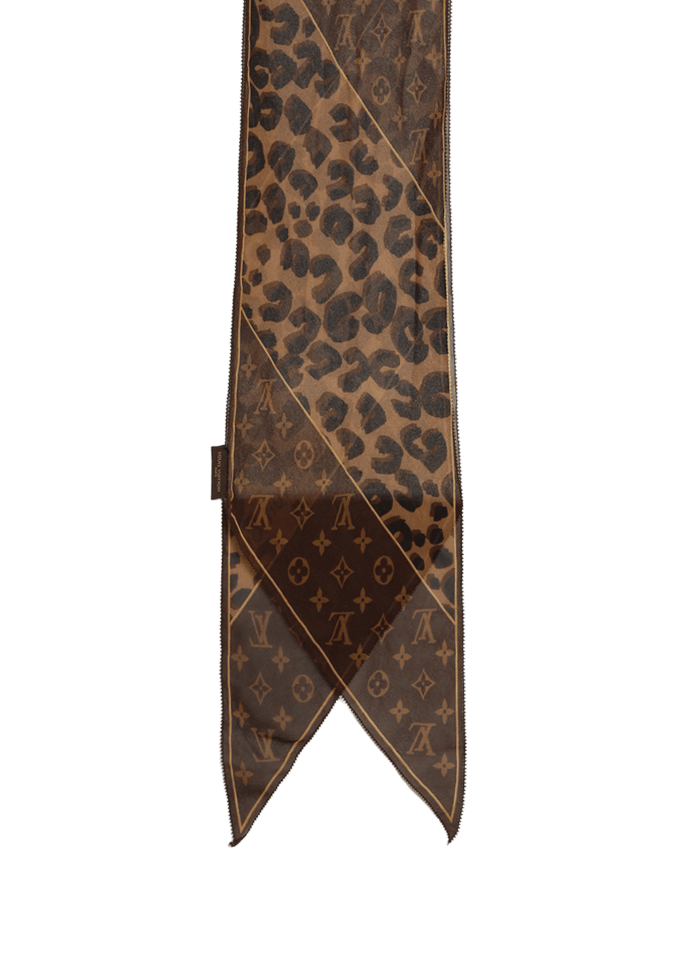 ACESSÓRIO LOUIS VUITTON MONOGRAM LEOPARD SILK SCARF MARROM
