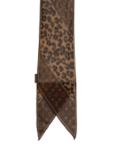 MONOGRAM LEOPARD SILK SCARF