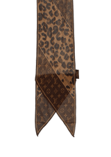 MONOGRAM LEOPARD SILK SCARF