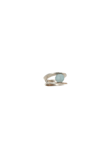 AQUAMARINE AND SILVER RING