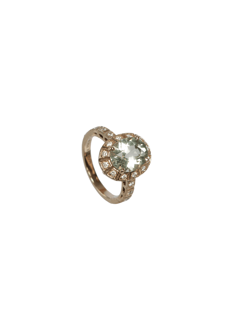 LARGE ARENA GREEN GOLD 18K RING