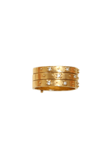 TRIPLE GOLD AND DIAMOND 18K RING