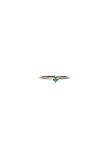 ESMERALDA SOLITÁRIO 18K RING 0.10 CT