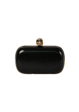 METALLIC SKULL BOX CLUTCH