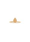 ANEL FOLHA DE LOURO LISO EM OURO AMARELO
