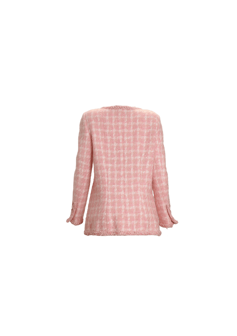 ROUPA CHANEL PIED DE POULE TWEED BLAZER ESTAMPADO 40 ORIGINAL – Gringa