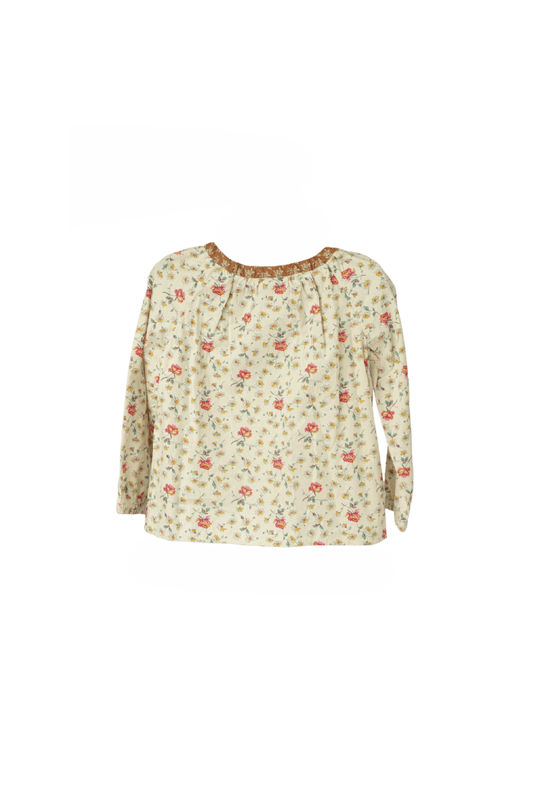 KIDS PRINTED BOW BLOUSE 6Y