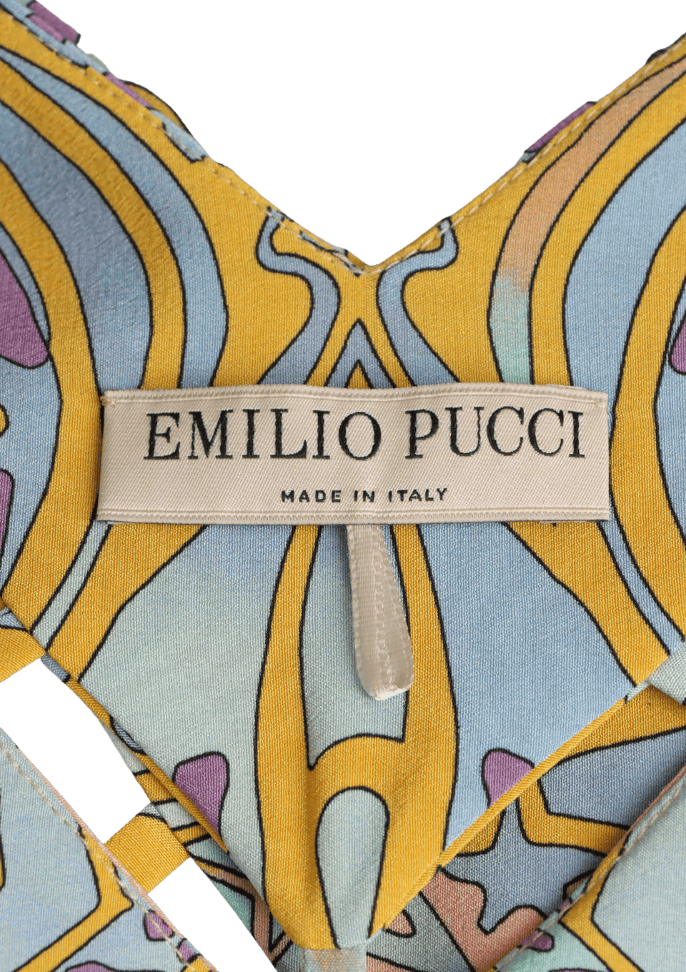 BLUSA EMILIO PUCCI PRINTED T SHIRT 36 AZUL ORIGINAL – Gringa
