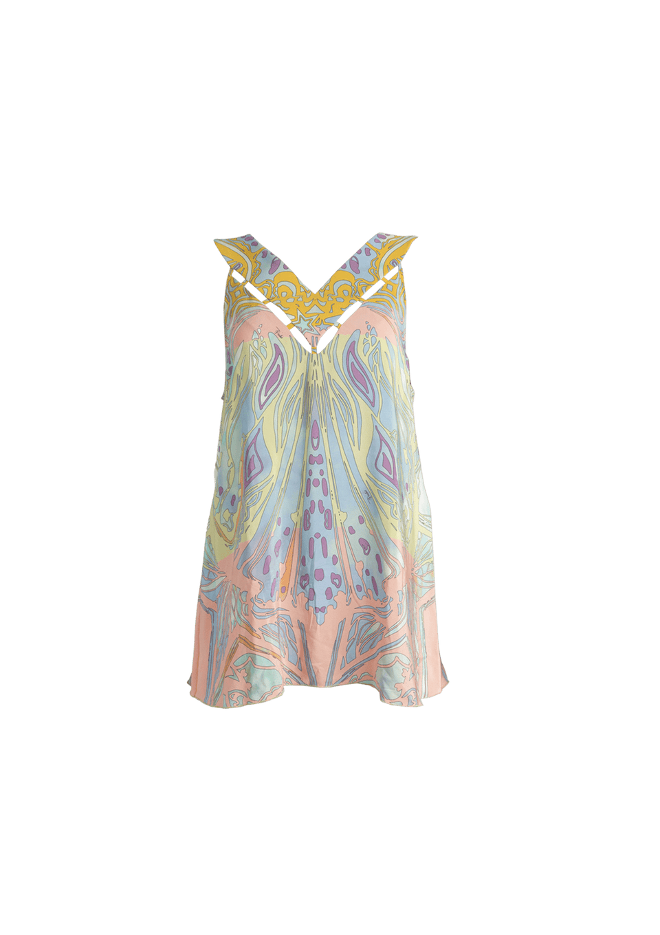 BLUSA EMILIO PUCCI PRINTED T SHIRT 36 AZUL ORIGINAL – Gringa