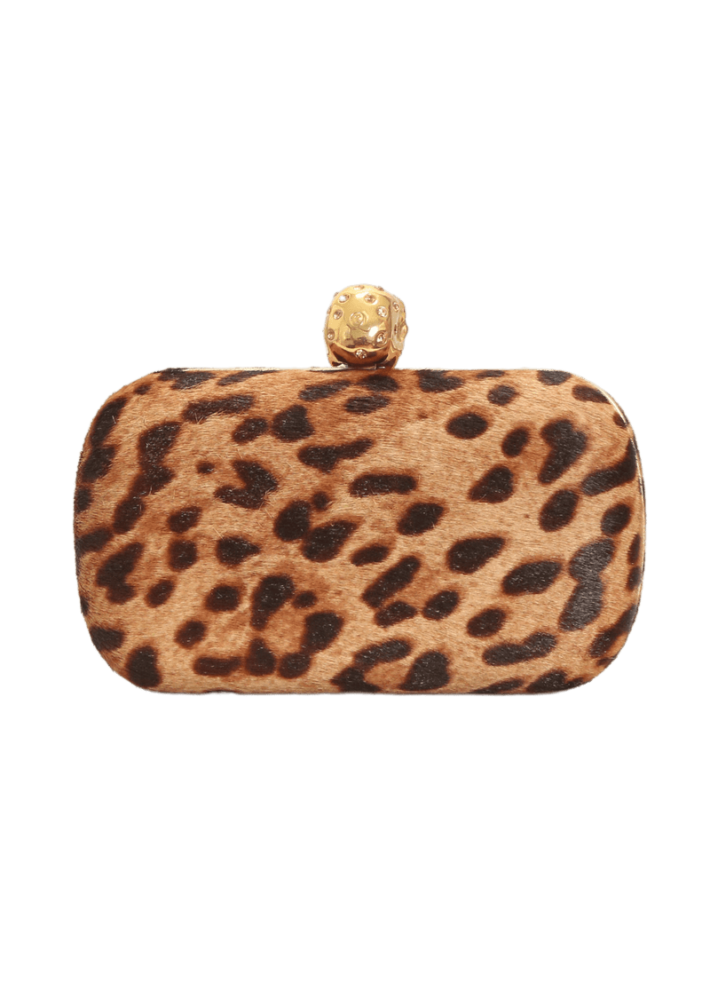 LEOPARD SKULL BOX CLUTCH