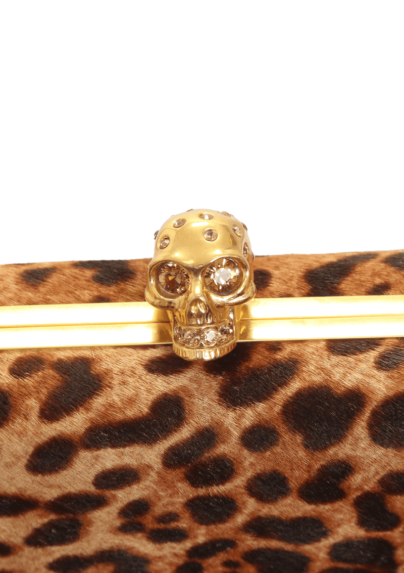 LEOPARD SKULL BOX CLUTCH