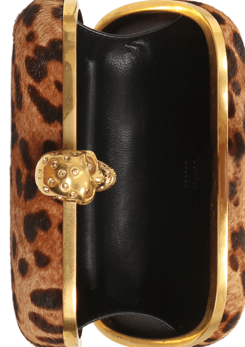 LEOPARD SKULL BOX CLUTCH