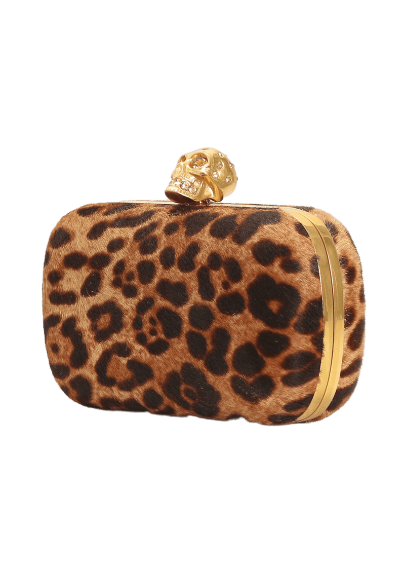 LEOPARD SKULL BOX CLUTCH