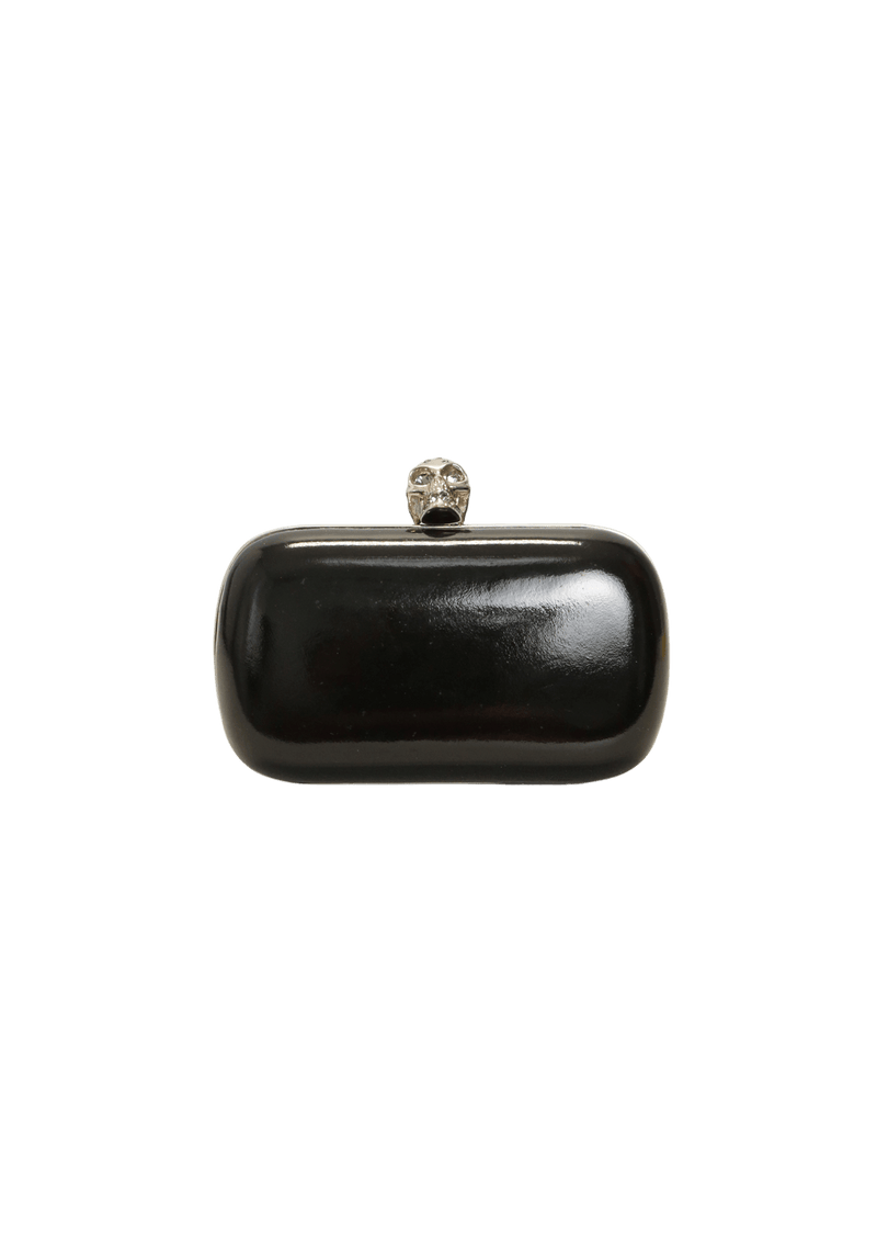 PATENT SKULL BOX CLUTCH