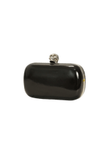 PATENT SKULL BOX CLUTCH