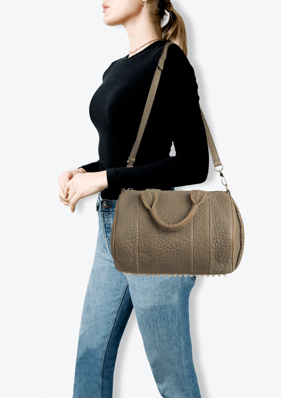BOLSA ALEXANDER WANG ROCCO DUFFLE BAG CINZA ORIGINAL – Gringa