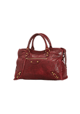 AGNEAU CROSS PERFORATED CITY BAG