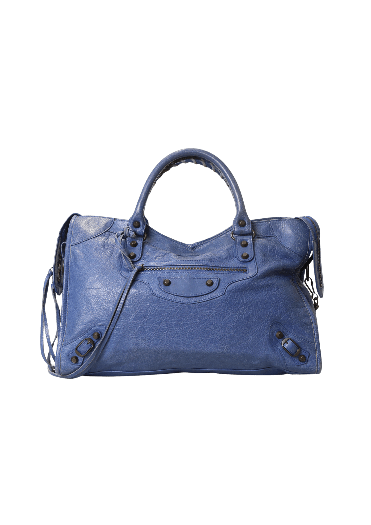 BOLSA BALENCIAGA MOTOCROSS CLASSIC CITY AZUL ORIGINAL – Gringa