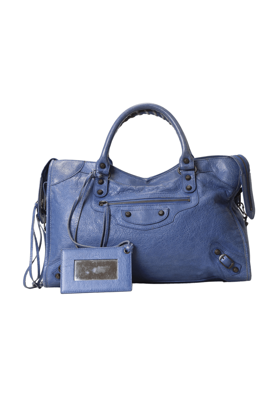 BOLSA BALENCIAGA MOTOCROSS CLASSIC CITY AZUL ORIGINAL – Gringa