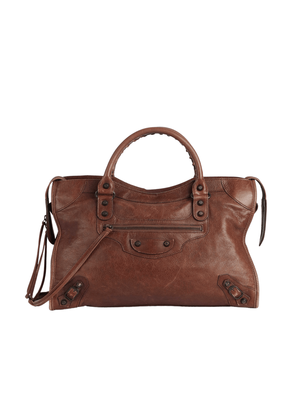 BOLSA BALENCIAGA MOTOCROSS CLASSIC CITY MARROM ORIGINAL – Gringa