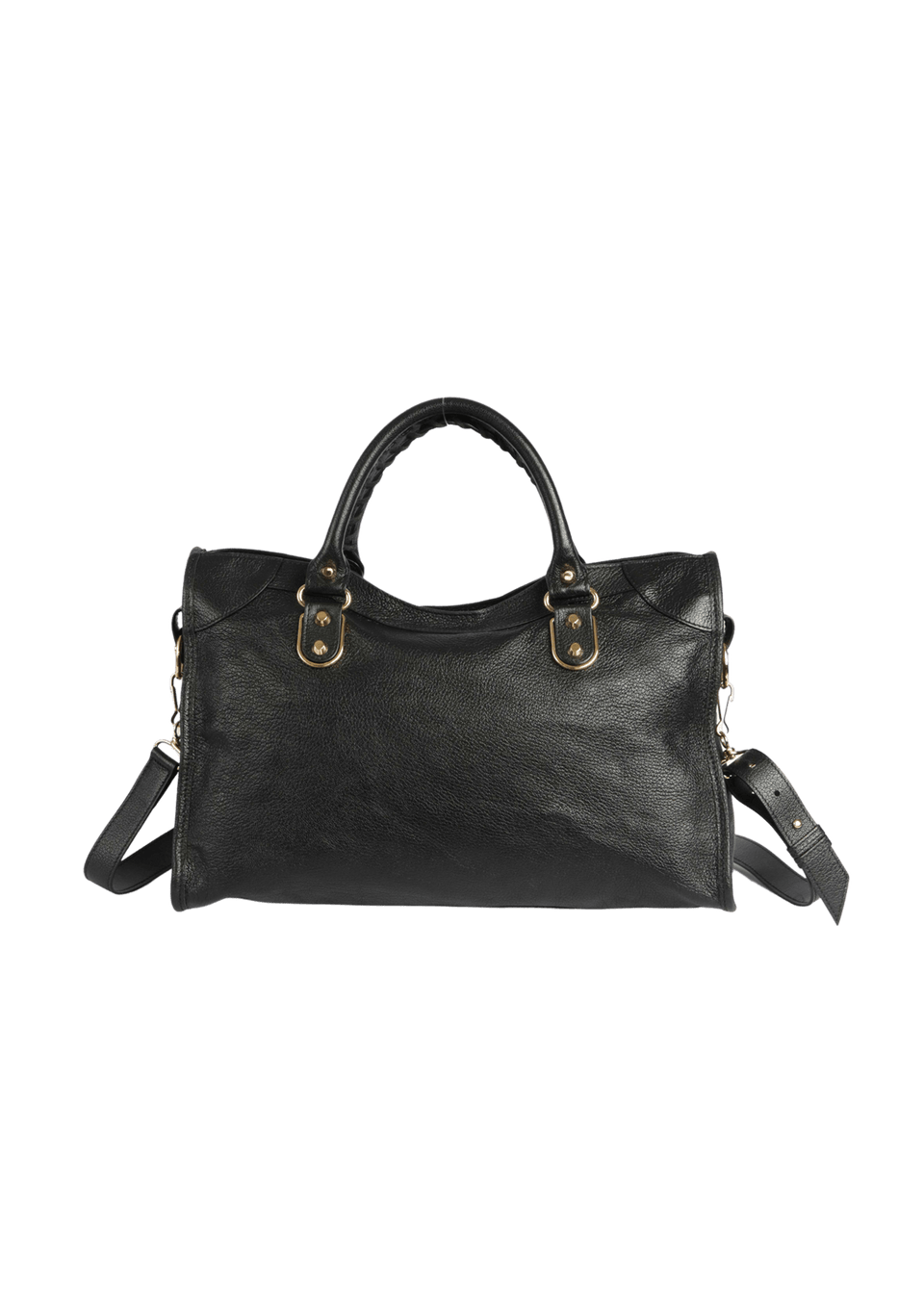BOLSA BALENCIAGA MOTOCROSS CLASSIC METALLIC EDGE CITY PRETO