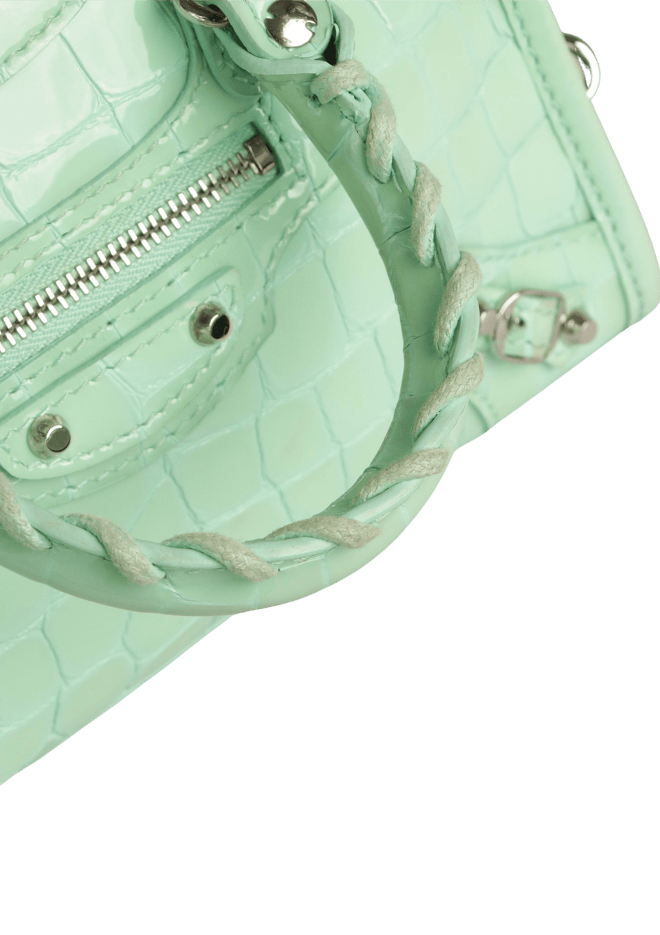BOLSA BALENCIAGA MOTOCROSS CLASSIC NANO CITY CROCODILE EMBOSSED