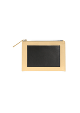 TWO-TONE LEATHER POUCH