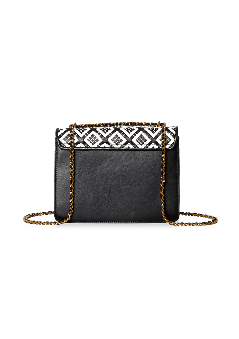 BLACK & WHITE FLAP BAG