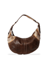 BOLSA BOHO CHIC SADDLE BAG COACH MARROM ORIGINAL