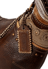 BOLSA BOHO CHIC SADDLE BAG COACH MARROM ORIGINAL
