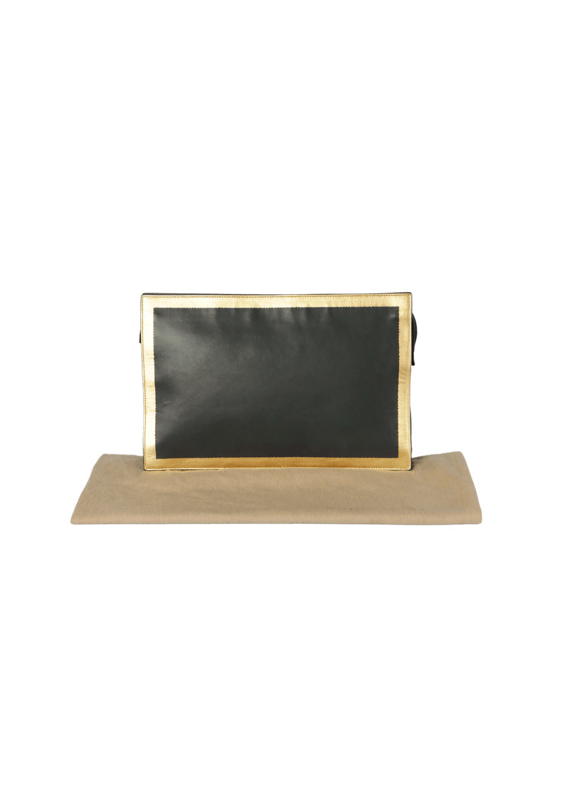 GILDED WAXED LEATHER ZIP POUCH