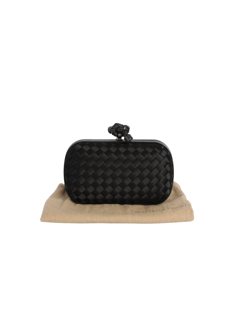 INTRECCIATO SATIN KNOT CLUTCH