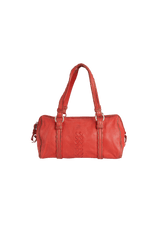 LEATHER PERFORATED HANDLE BAG