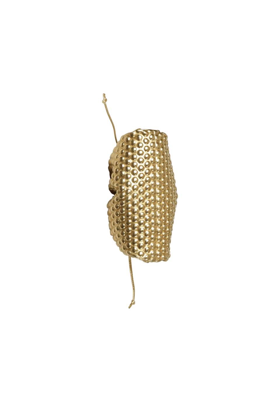 BOLSA BOTTEGA VENETA METALLIC BUBBLE THE MINI POUCH DOURADO