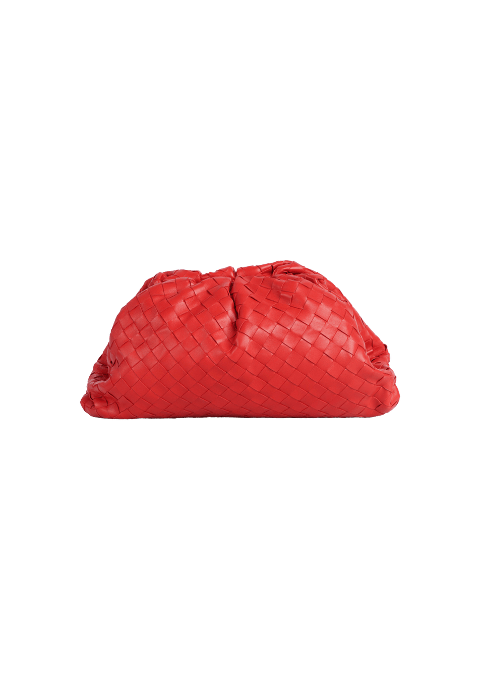 BOLSA BOTTEGA VENETA THE INTRECCIATO POUCH VERMELHO ORIGINAL – Gringa