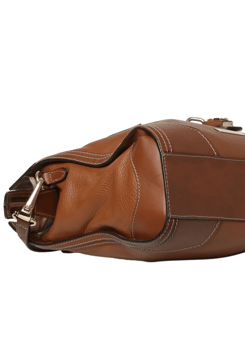 LEATHER BOWLER BAG