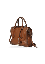 LEATHER BOWLER BAG