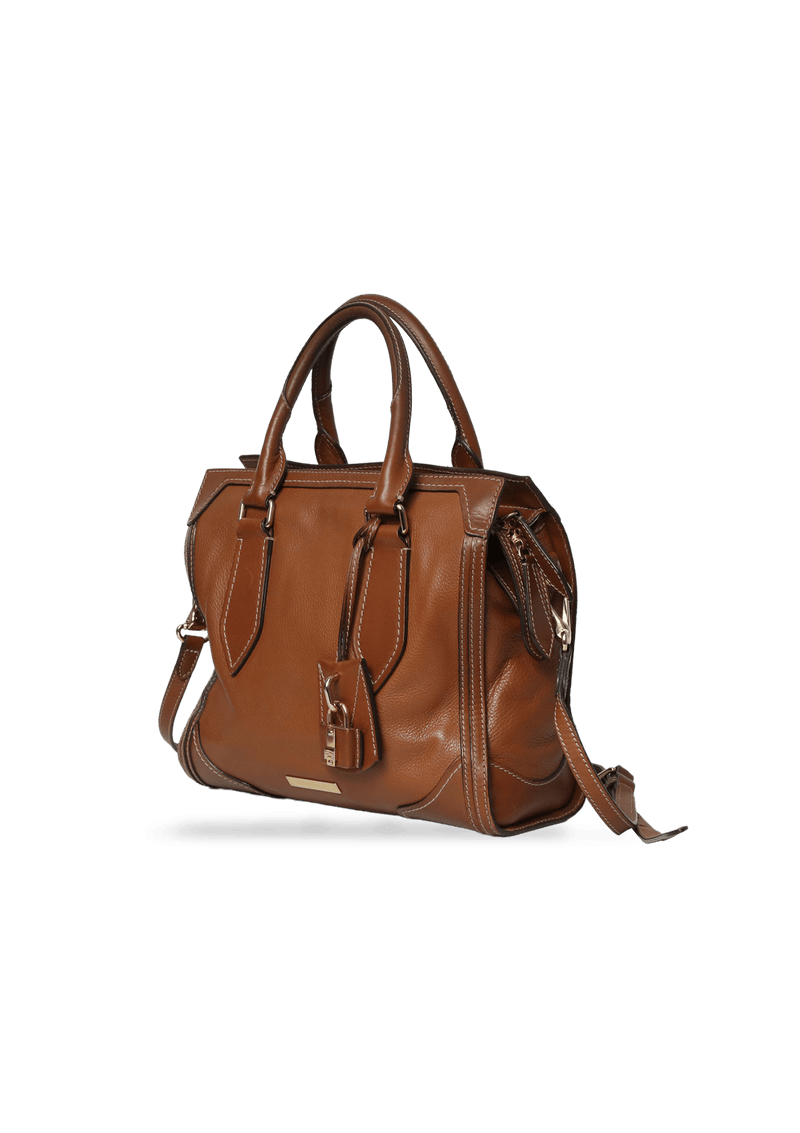 LEATHER BOWLER BAG