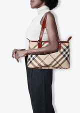 CANTERBURY NOVA CHECK CANVAS TOTE